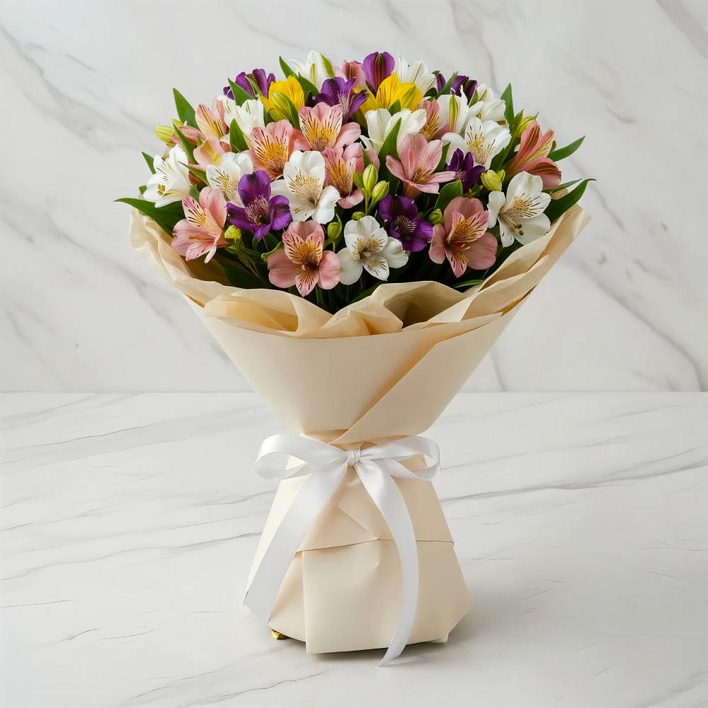 Букет цветов из: Альстромерии в Струги Красные