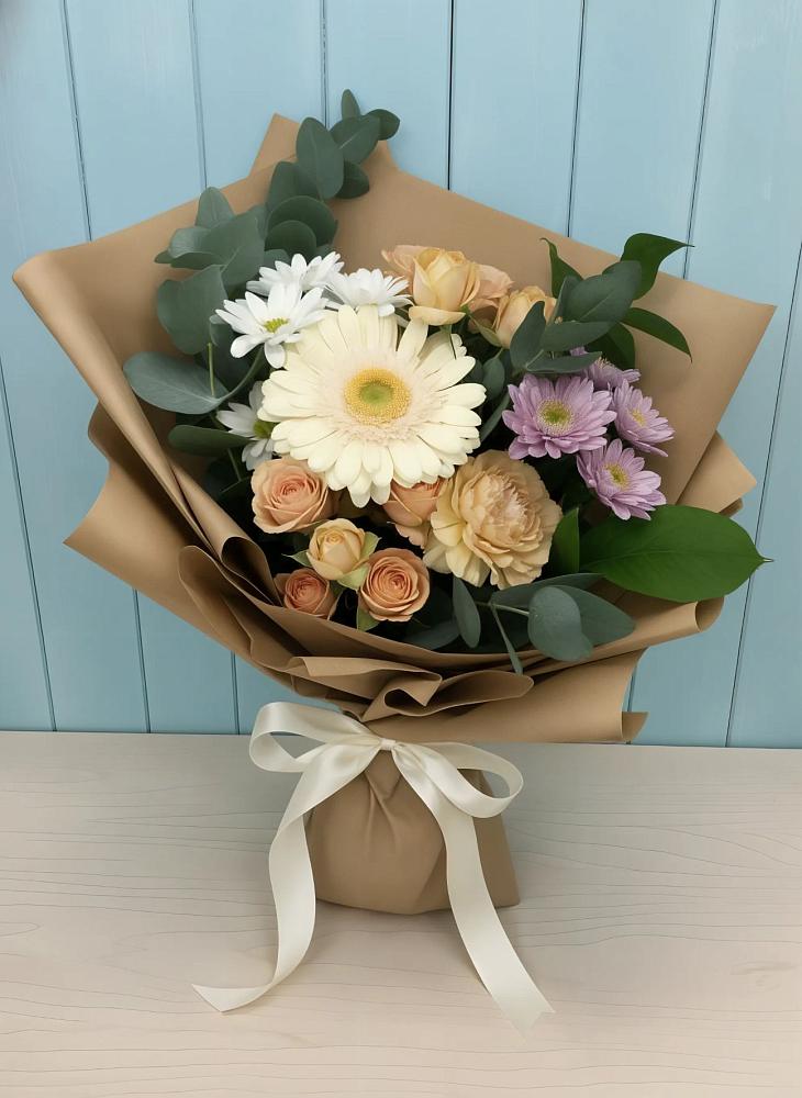 Букет цветов из: Герберы и Хризантемы в Струги Красные