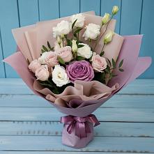 Букет цветов из:  Розы и Лизиантусы #REPLACE_PRED# Струги Красные