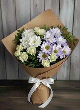 Букет цветов из:  Хризантемы и Розы в Струги Красные