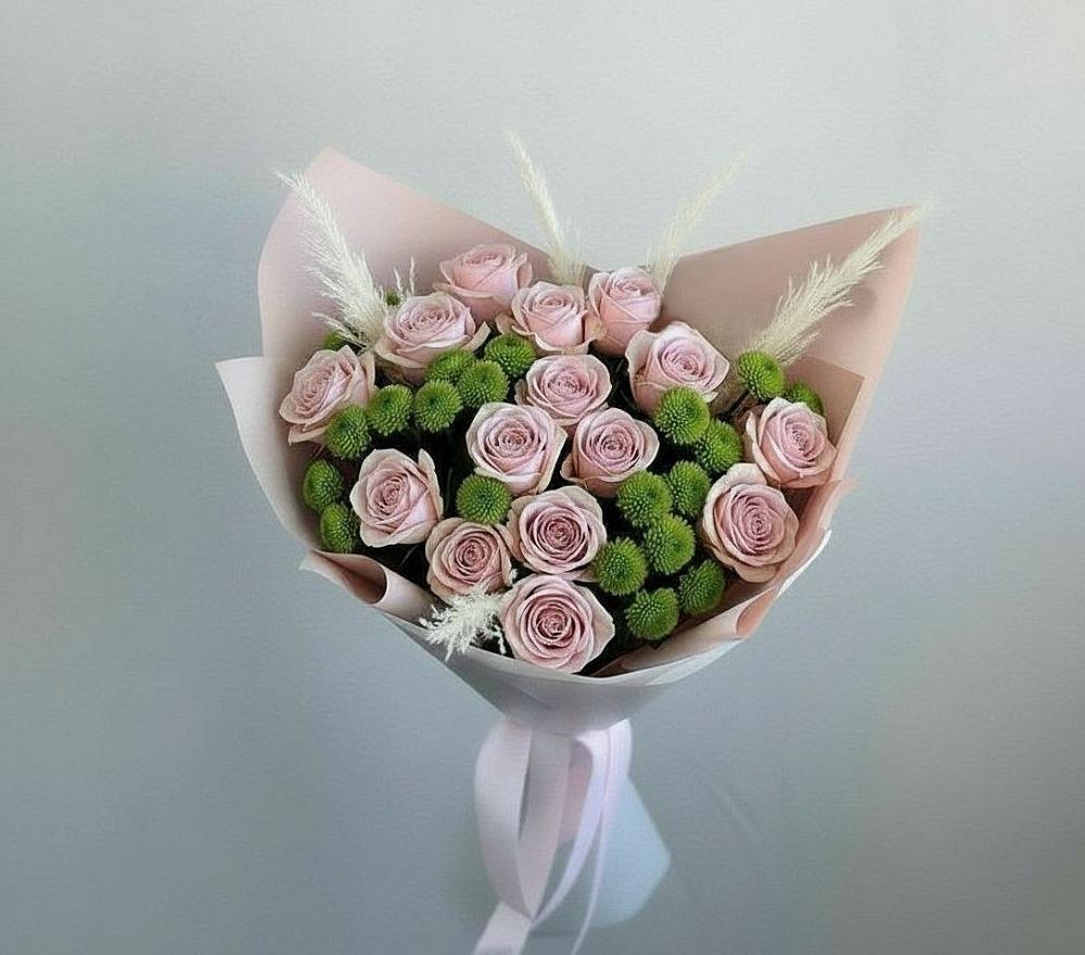 Букет цветов из: Розы и Хризантемы в Струги Красные