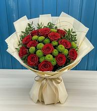 Букет цветов из:  Розы и Хризантемы в Струги Красные