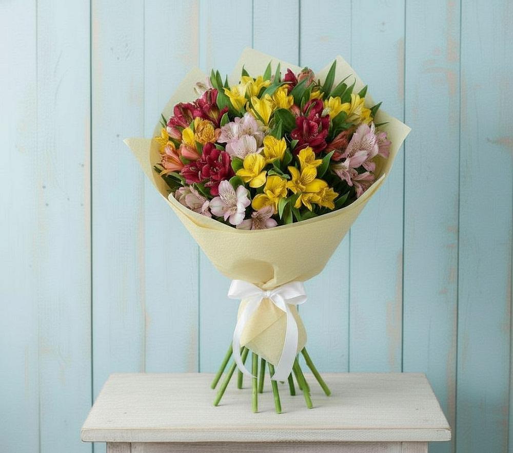 Букет цветов из: Альстромерии в Струги Красные