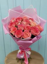 Букет 15 Розовых роз Равель #REPLACE_PRED# Струги Красные